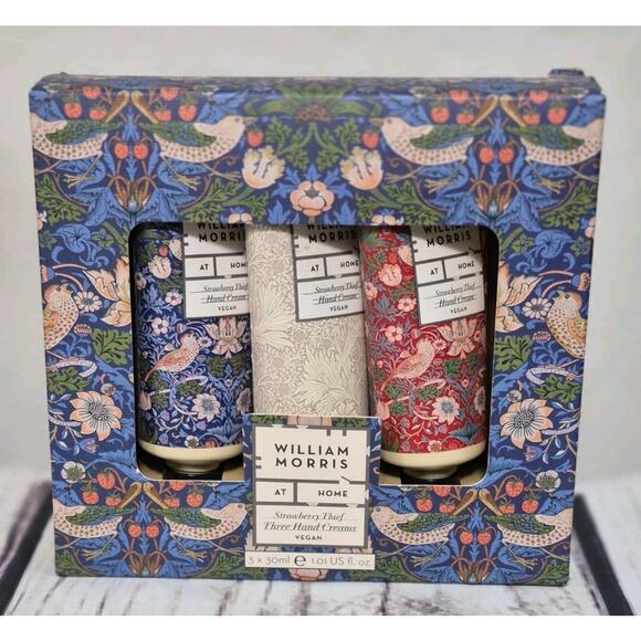 William Morris At Home Strawberry Thief Three Hand Creams Set 1.01 fl oz - Picture 1 of 7